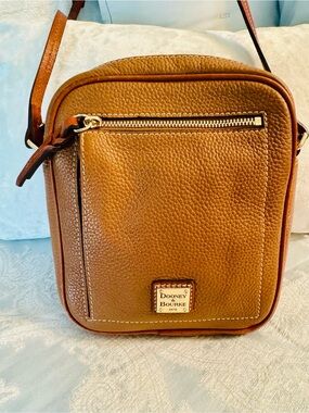 Dooney & Bourke Brown Pebbled Leather Crossbody